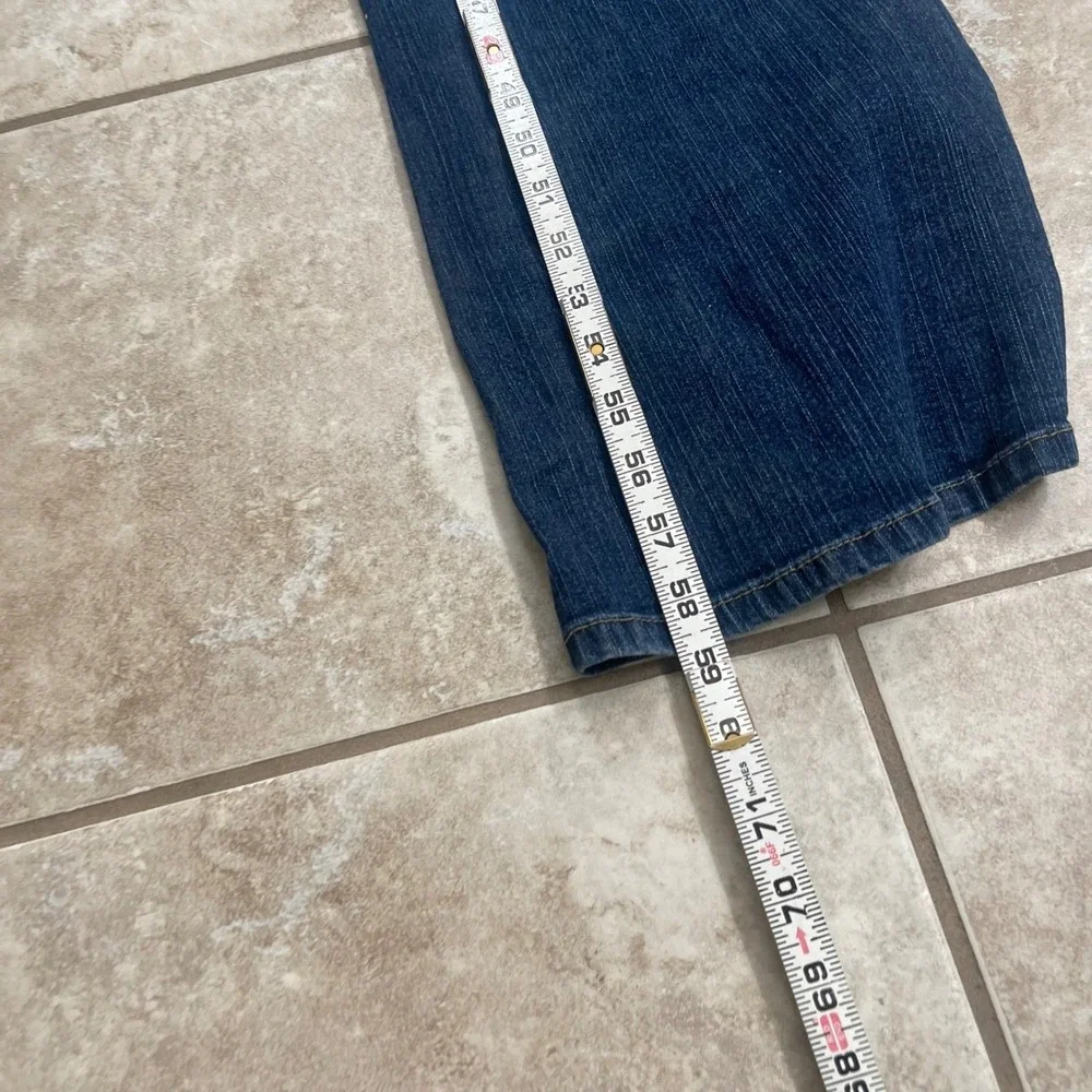 Agua benditA Womens Denim Bell Bottom Jumpsuit  Full Length Sz M-LG? Has repairs